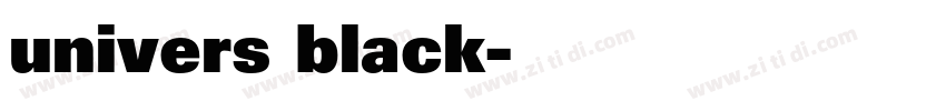 univers black字体转换 univers black字体转换